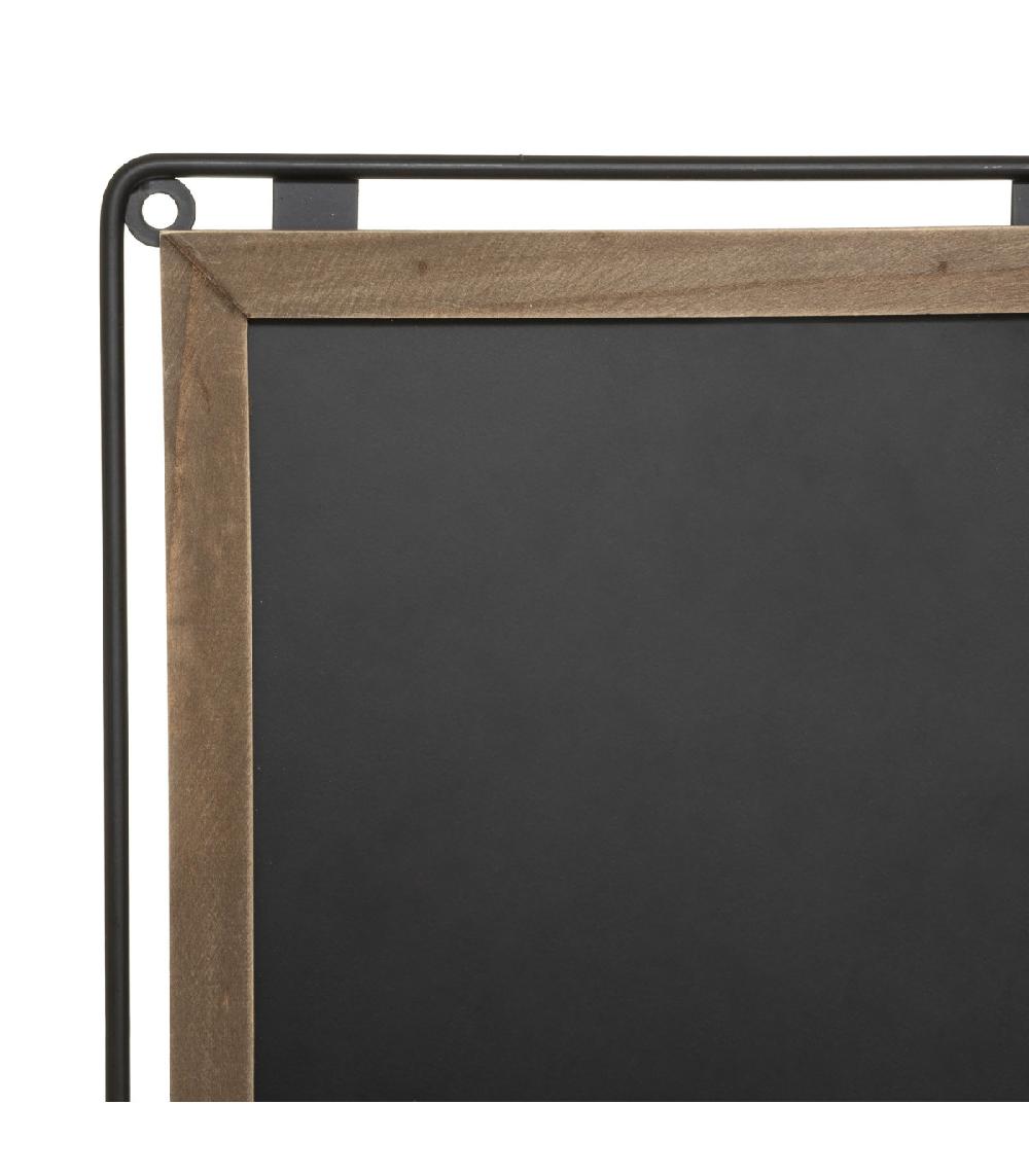 Wadiga Tableau Ardoise Mural Et Paniers De Rangement Bois Et Métal 50x8x70cm