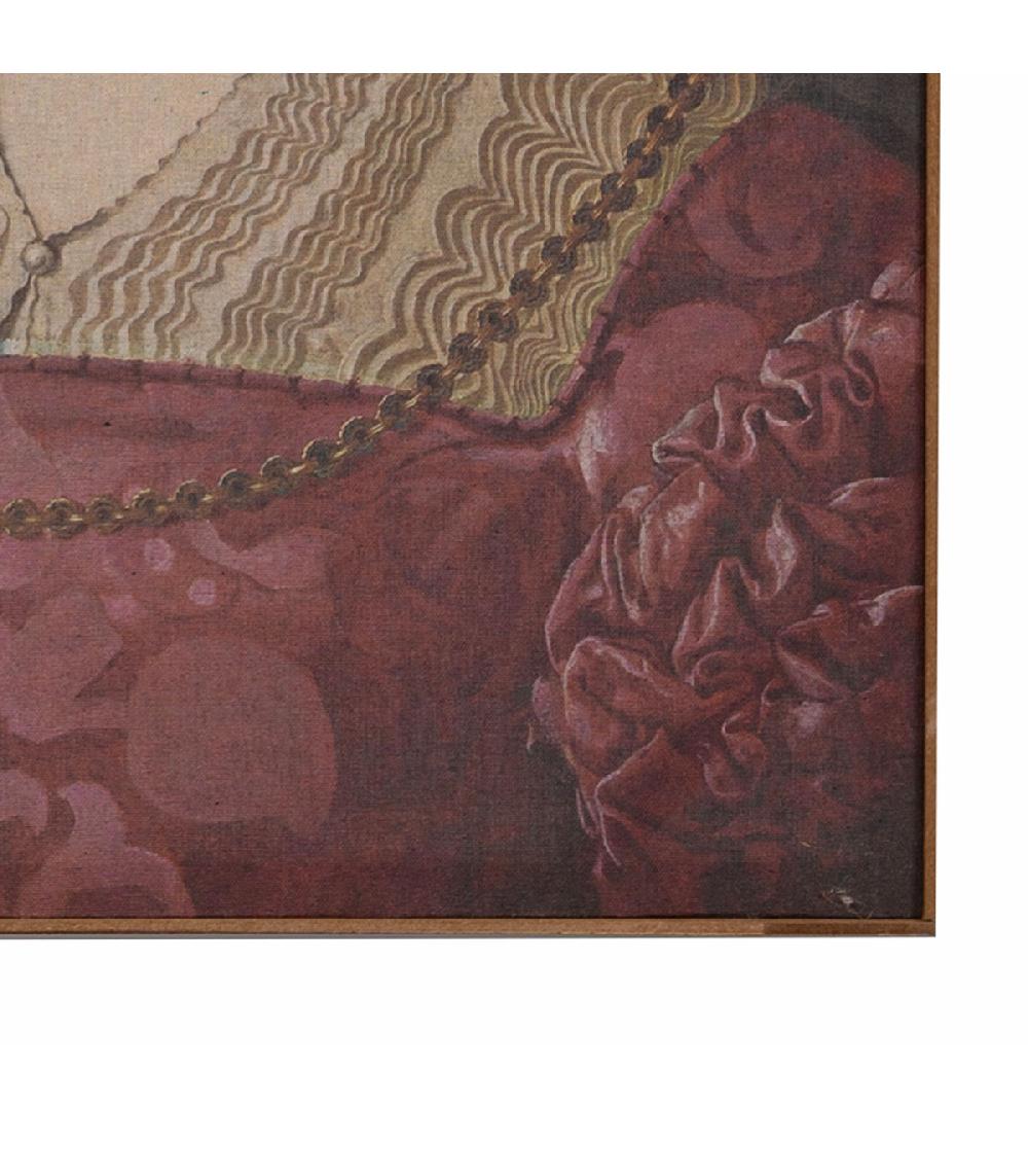 Wadiga Tableau Bois Toile Impression Portrait 51x3.3x71cm