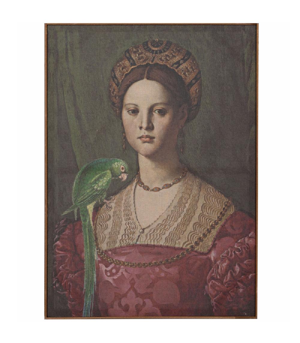 wadiga Tableau bois toile impression portrait 51x3.3x71cm