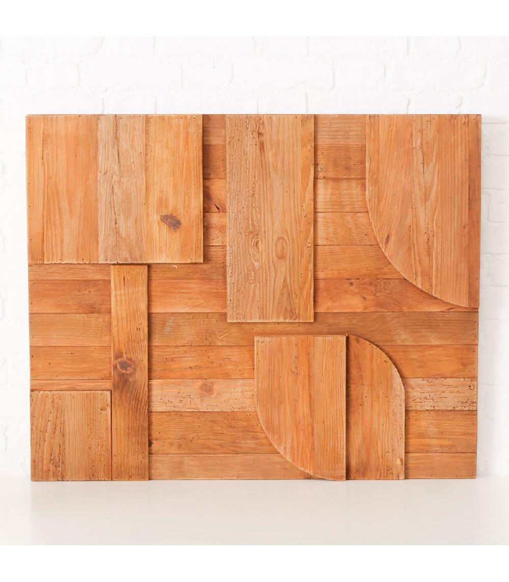 Wadiga Tableau Déco Abstrait Bois Recyclé 98x80x6cm