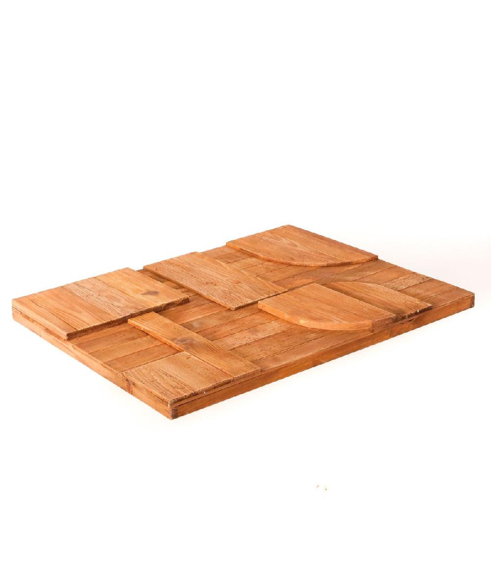 Wadiga Tableau Déco Abstrait Bois Recyclé 98x80x6cm