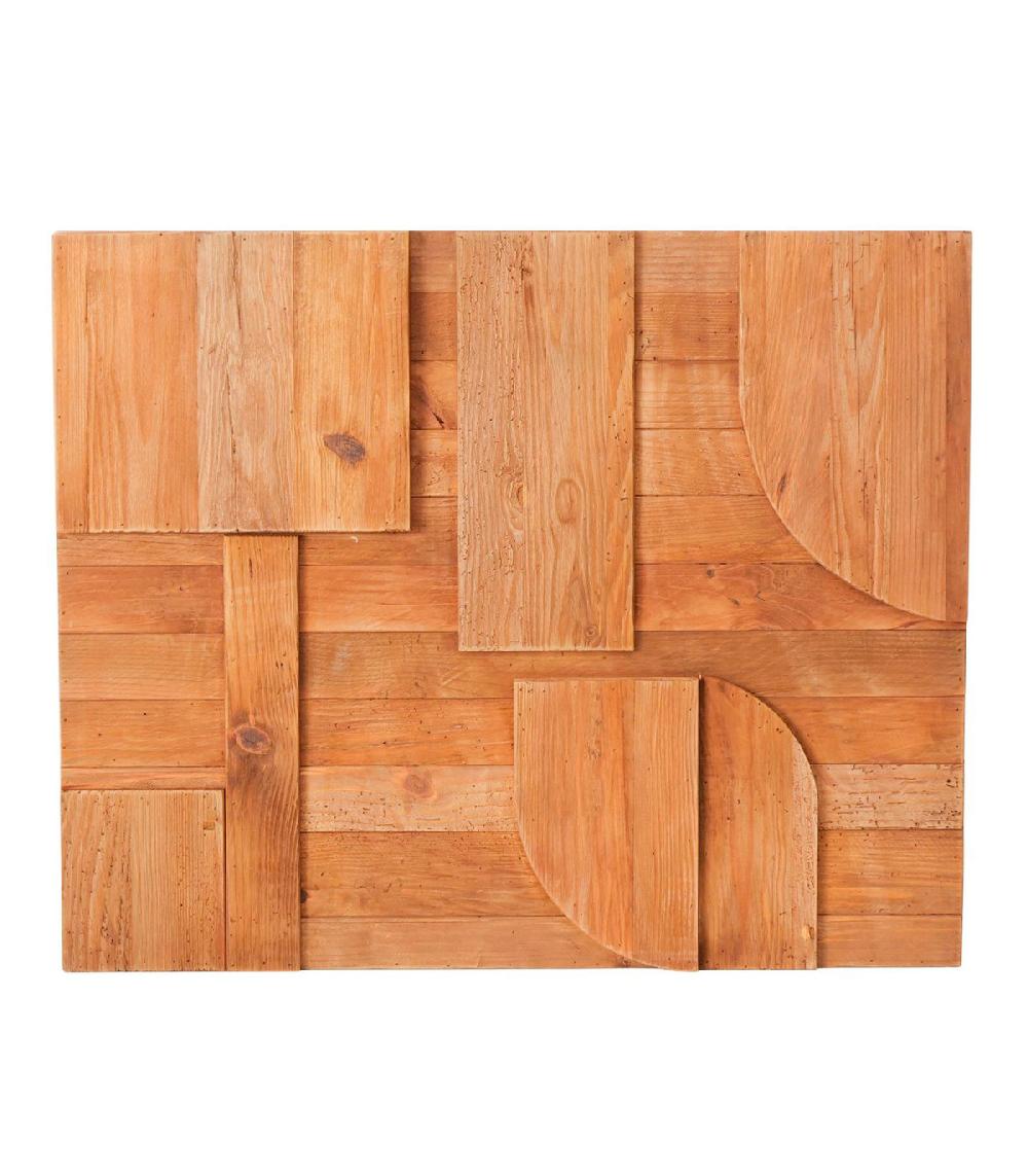 wadiga Tableau déco abstrait bois recyclé 98x80x6cm