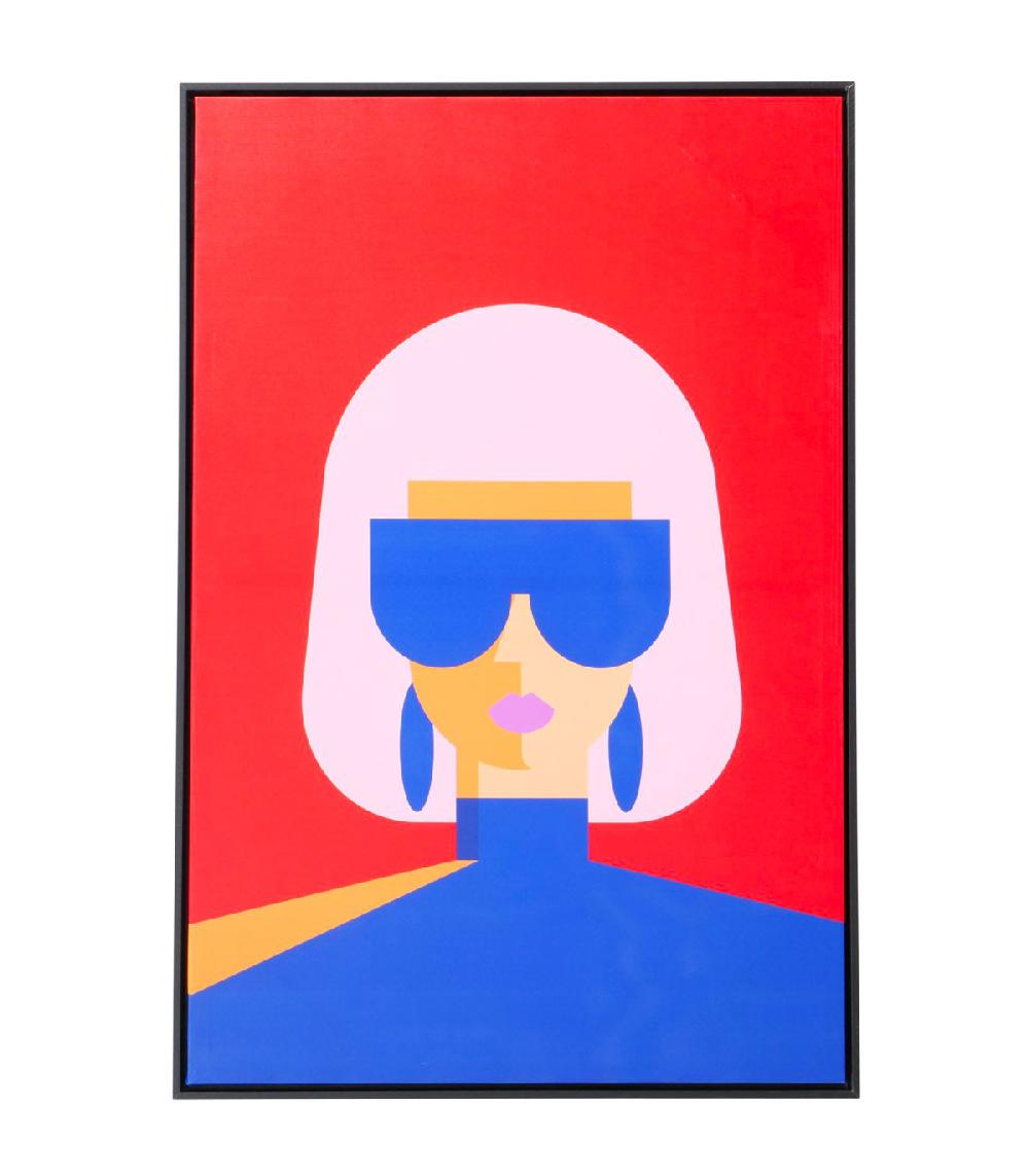 wadiga Tableau impression multicolore femme 60x3x90cm