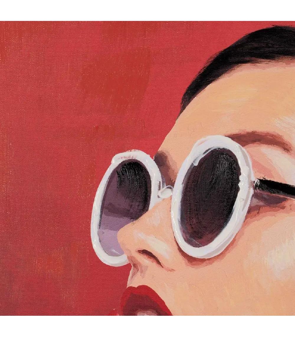 Wadiga Tableau Peinture Sur Toile Portrait De Femme 80x3.5x80cm