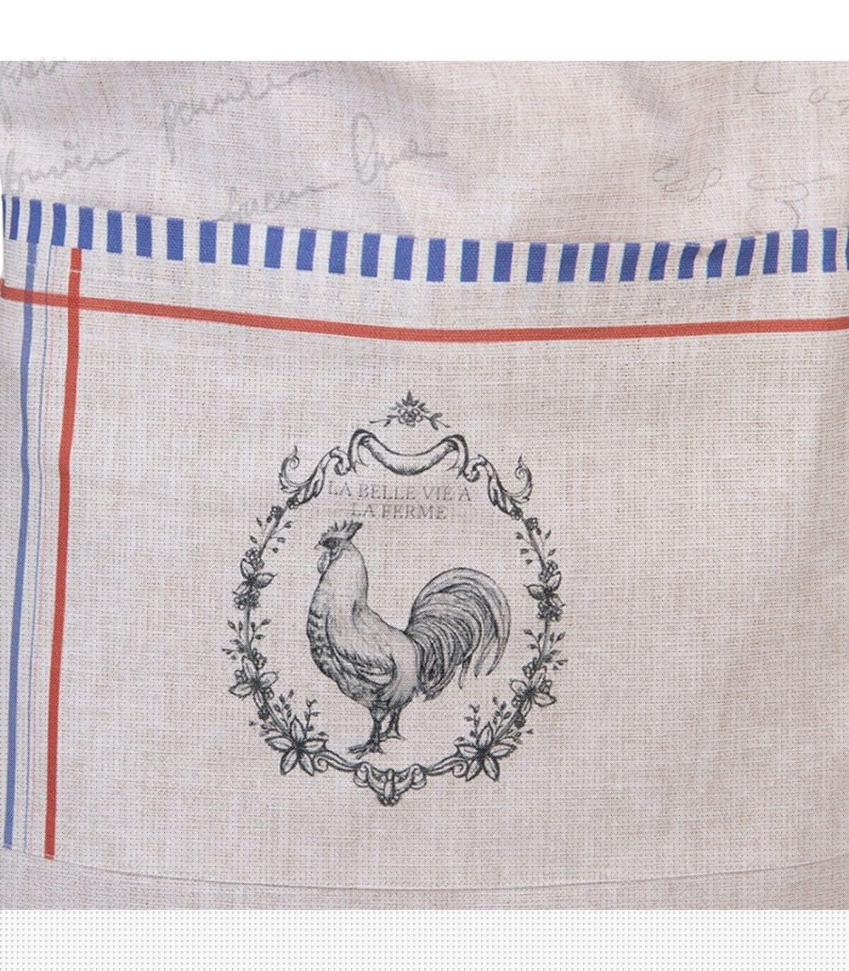 Wadiga Tablier De Cuisine En Coton Beige Coq 70x85cm