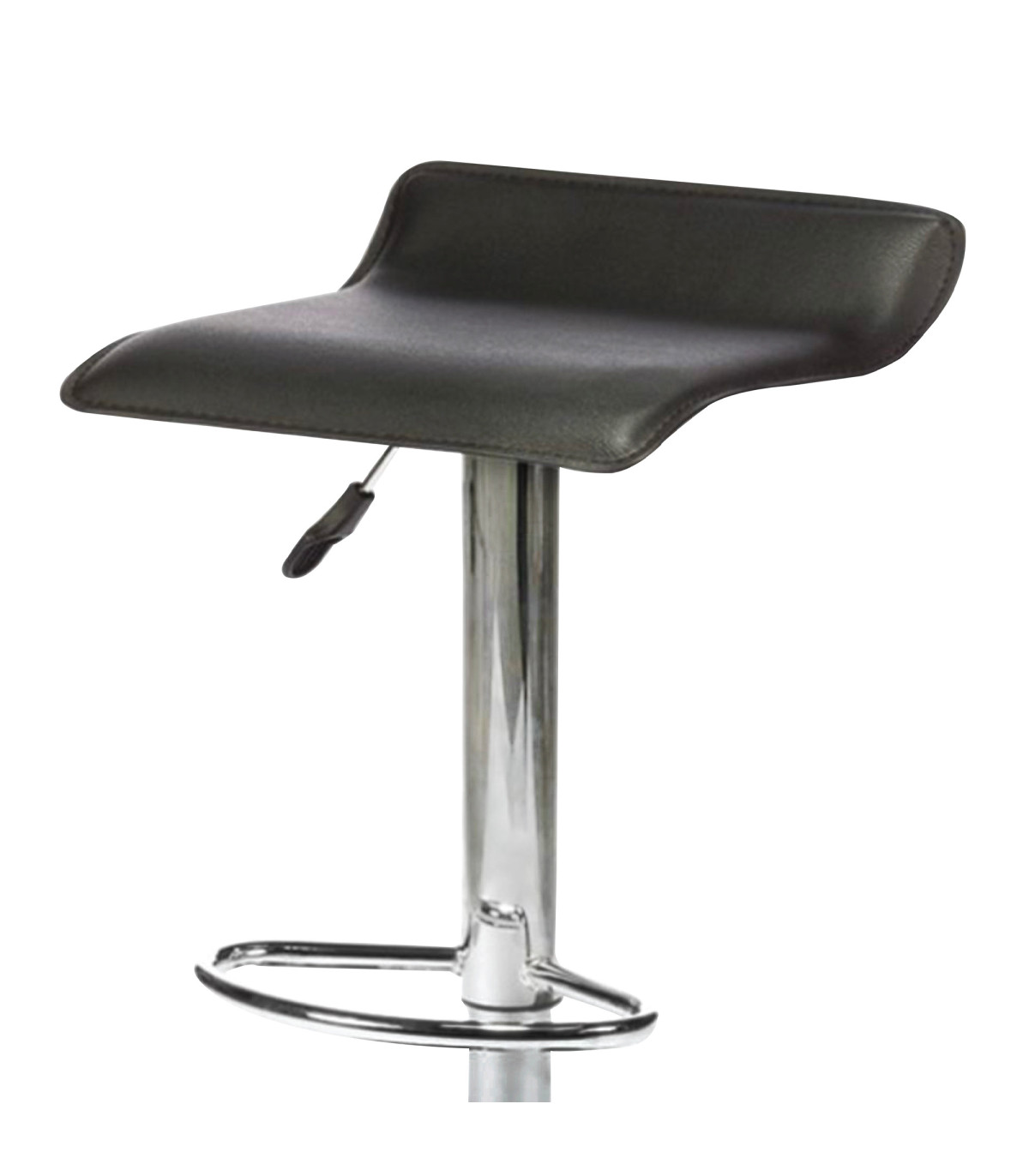 Wadiga Tabouret De Bar Chrome Et Noir Hauteur Réglable