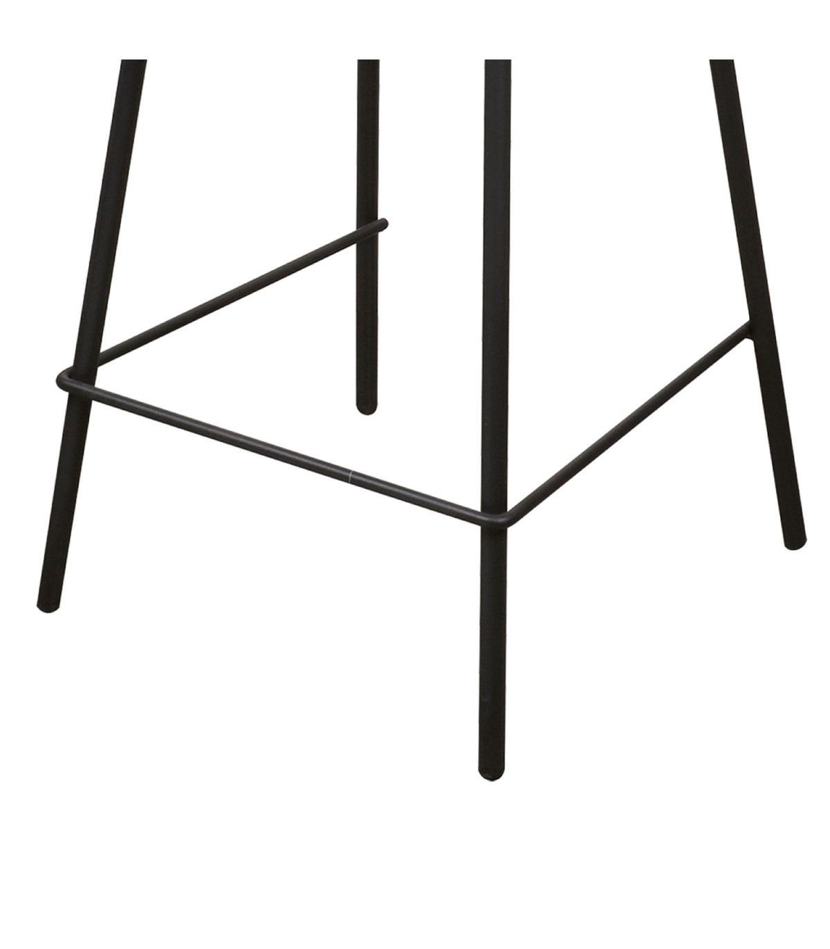 Wadiga Tabouret De Bar Métal Noir Et Assise Similicuir Marron 44x47x95cm