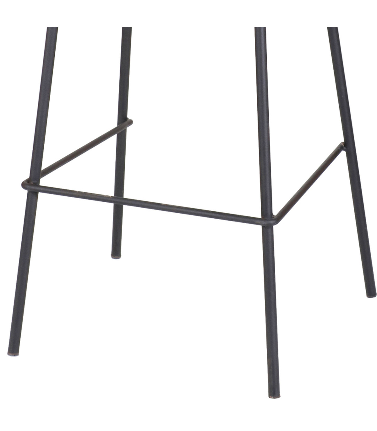 Wadiga Tabouret De Bar Métal Noir Et Assise Velours Bleu