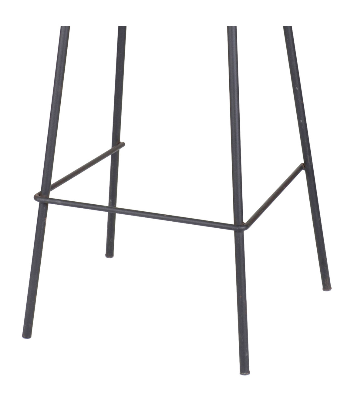 Wadiga Tabouret De Bar Métal Noir Et Assise Velours Gris - 47x43x105cm