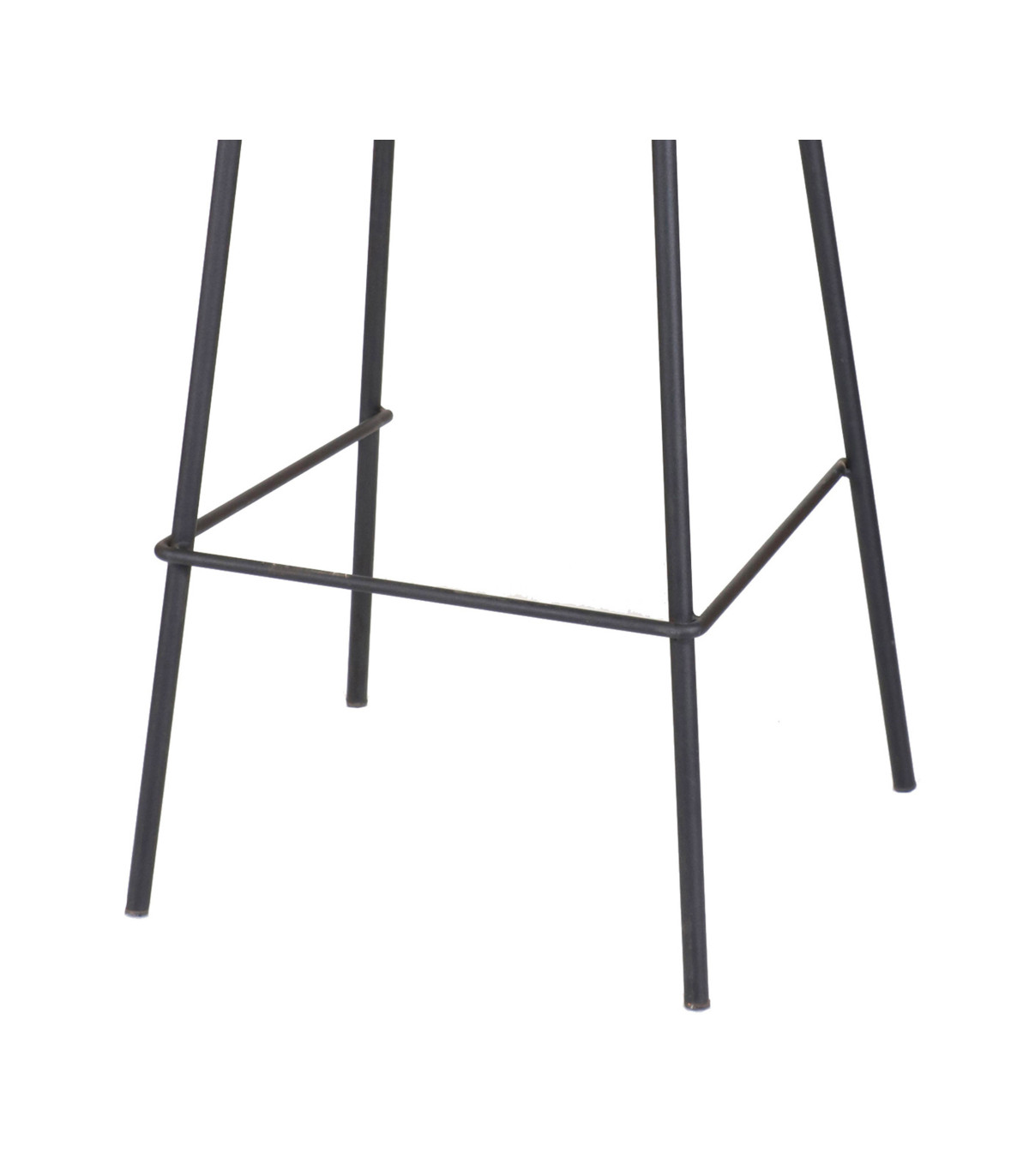 Wadiga Tabouret De Bar Métal Noir Et Assise Velours Jaune