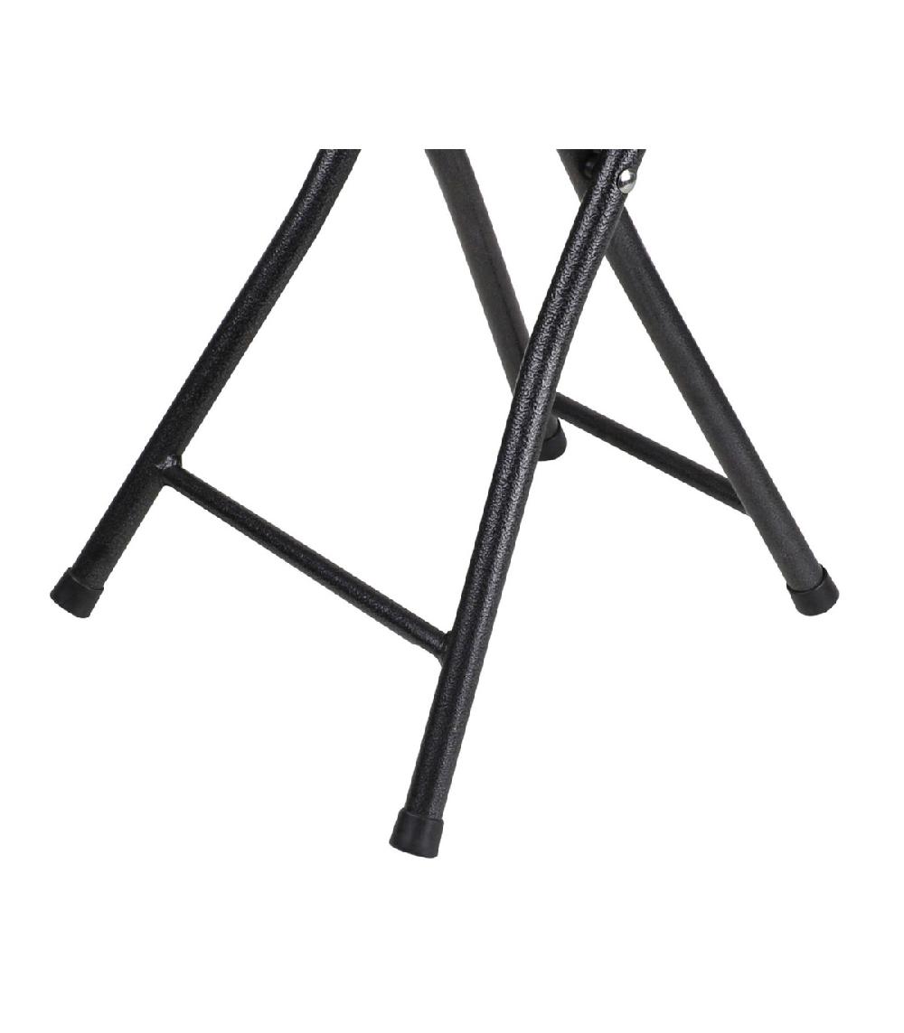 Wadiga Tabouret Réception Pliable Métal Noir Et Plastique Blanc - 30x30x45cm
