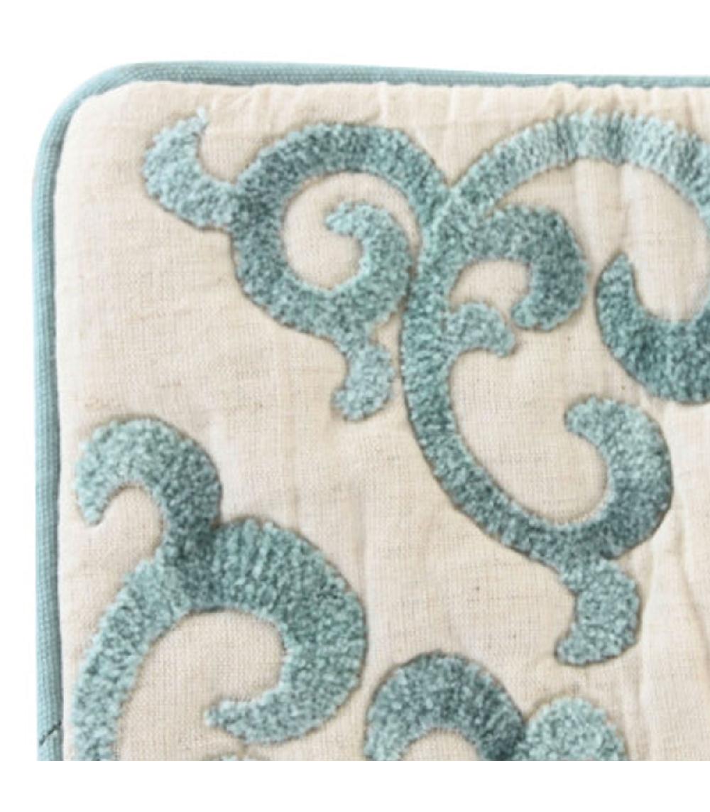 Wadiga Taie D'oreiller Rectangulaire Brodé Bleu 60x1x40cm