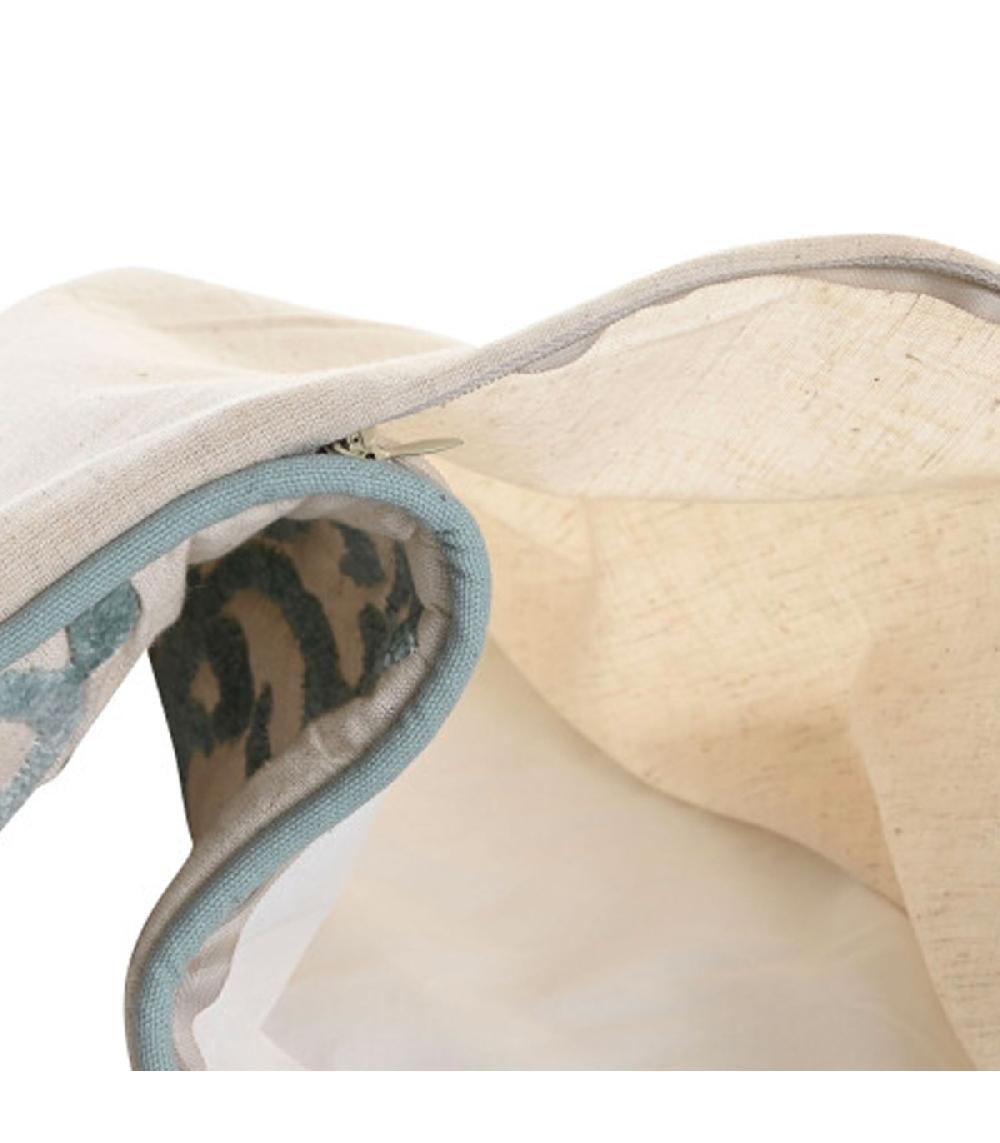 Wadiga Taie D'oreiller Rectangulaire Brodé Bleu 60x1x40cm