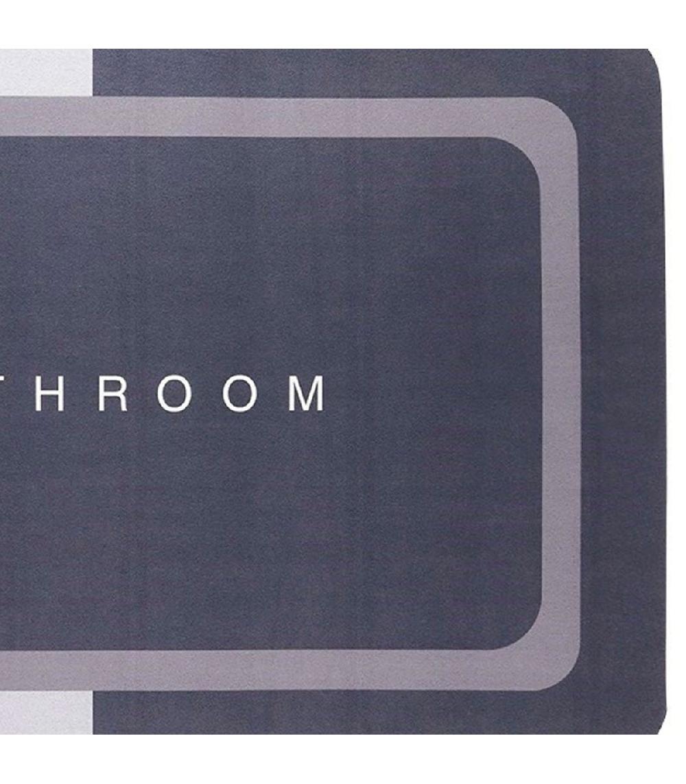 Wadiga Tapis De Bain Antidérapant Gris Et Beige 60x40cm