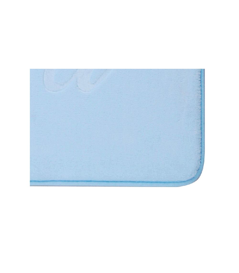 Wadiga Tapis De Bain Mémoire De Forme Bleu Spa - 40x60cm