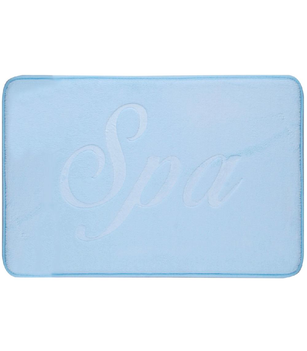 wadiga Tapis de bain mémoire de forme bleu Spa - 40x60cm