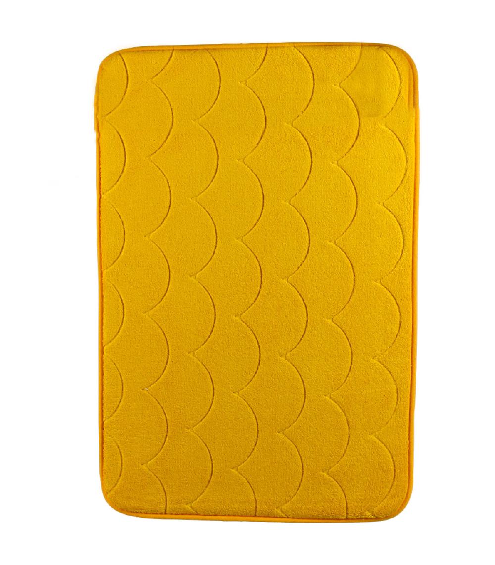 Wadiga Tapis De Bain Mémoire De Forme Jaune 50x80cm