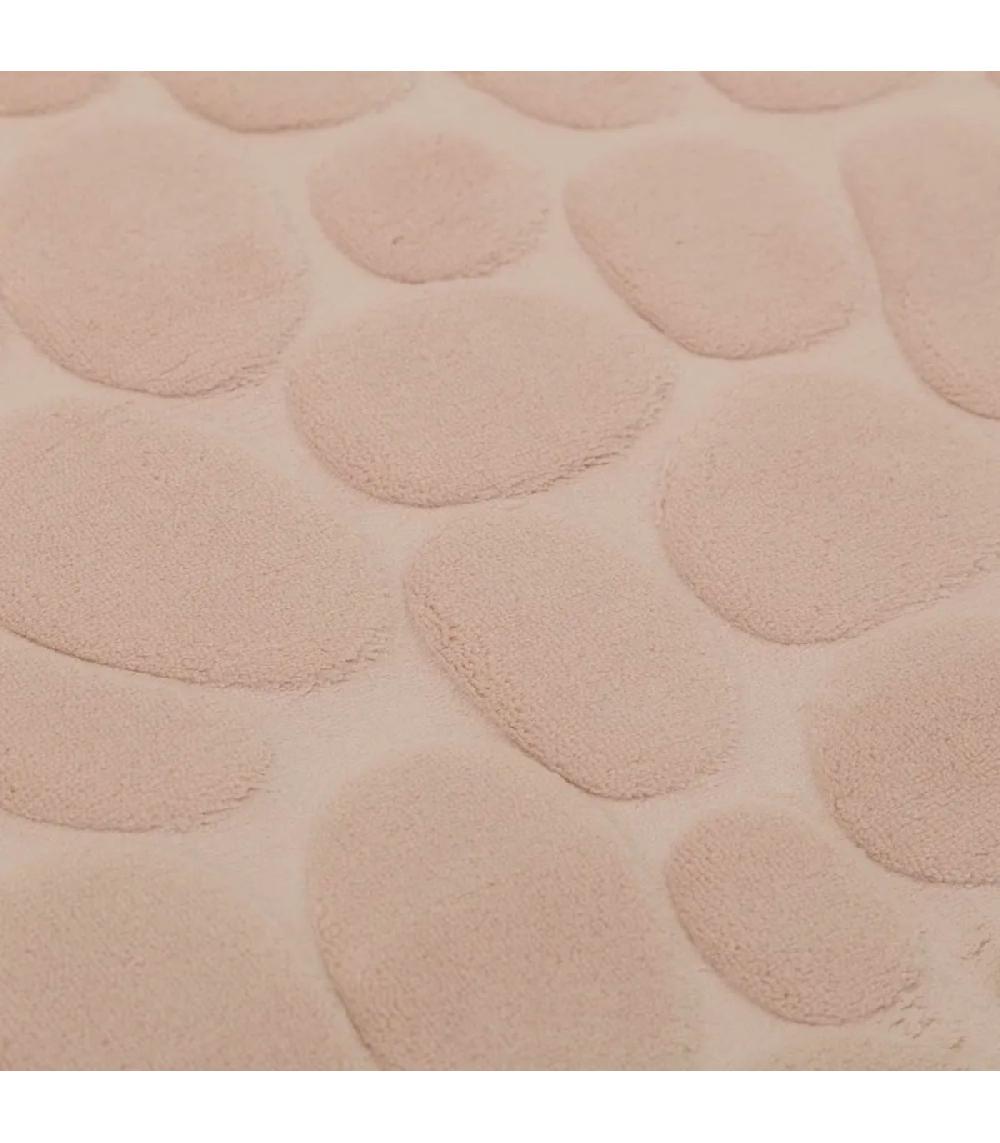Wadiga Tapis De Bain Mémoire De Forme Motifs Galets Beige 60x40cm