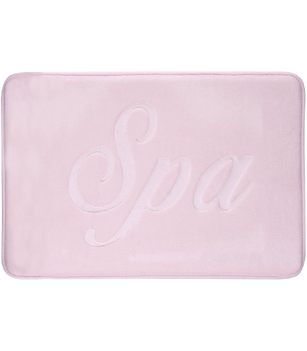 wadiga Tapis de bain mémoire de forme rose Spa - 40x60cm