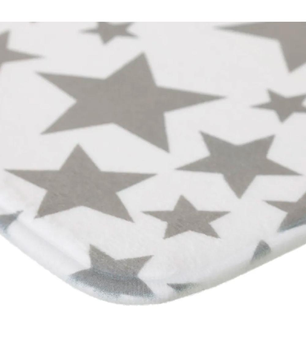 Wadiga Tapis De Bain Microfibre Blanc Et étoiles Grises - 45x70cm