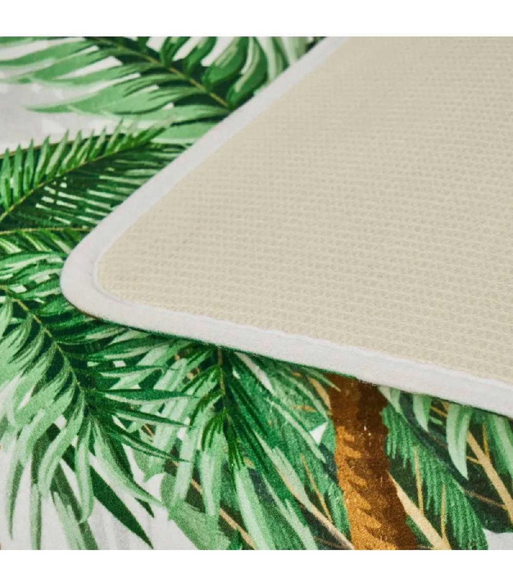 Wadiga Tapis De Bain Microfibre Feuillage Tropical 45x70cm