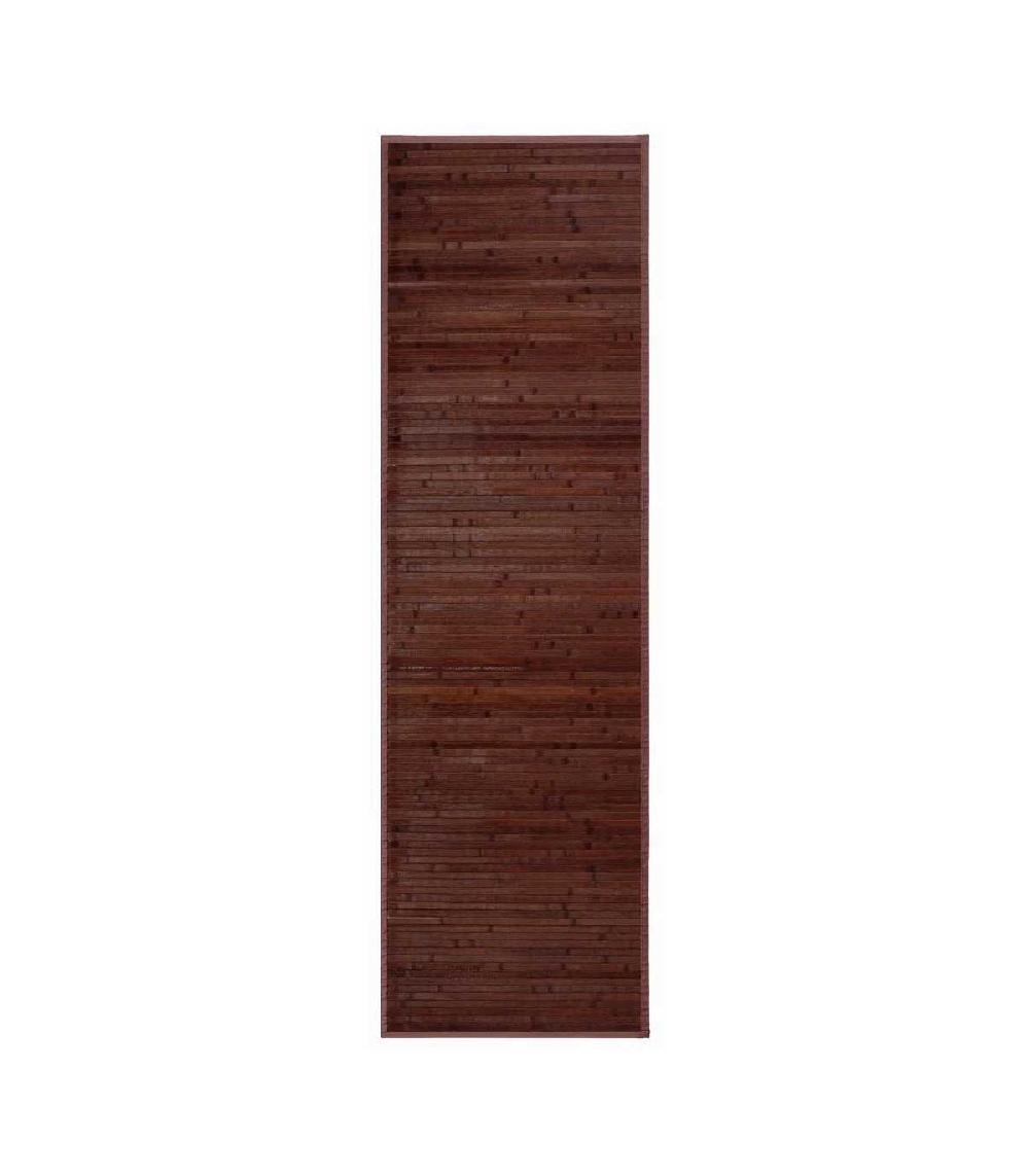 wadiga Tapis de Couloir Bambou Couleur Chocolat - 60x200cm