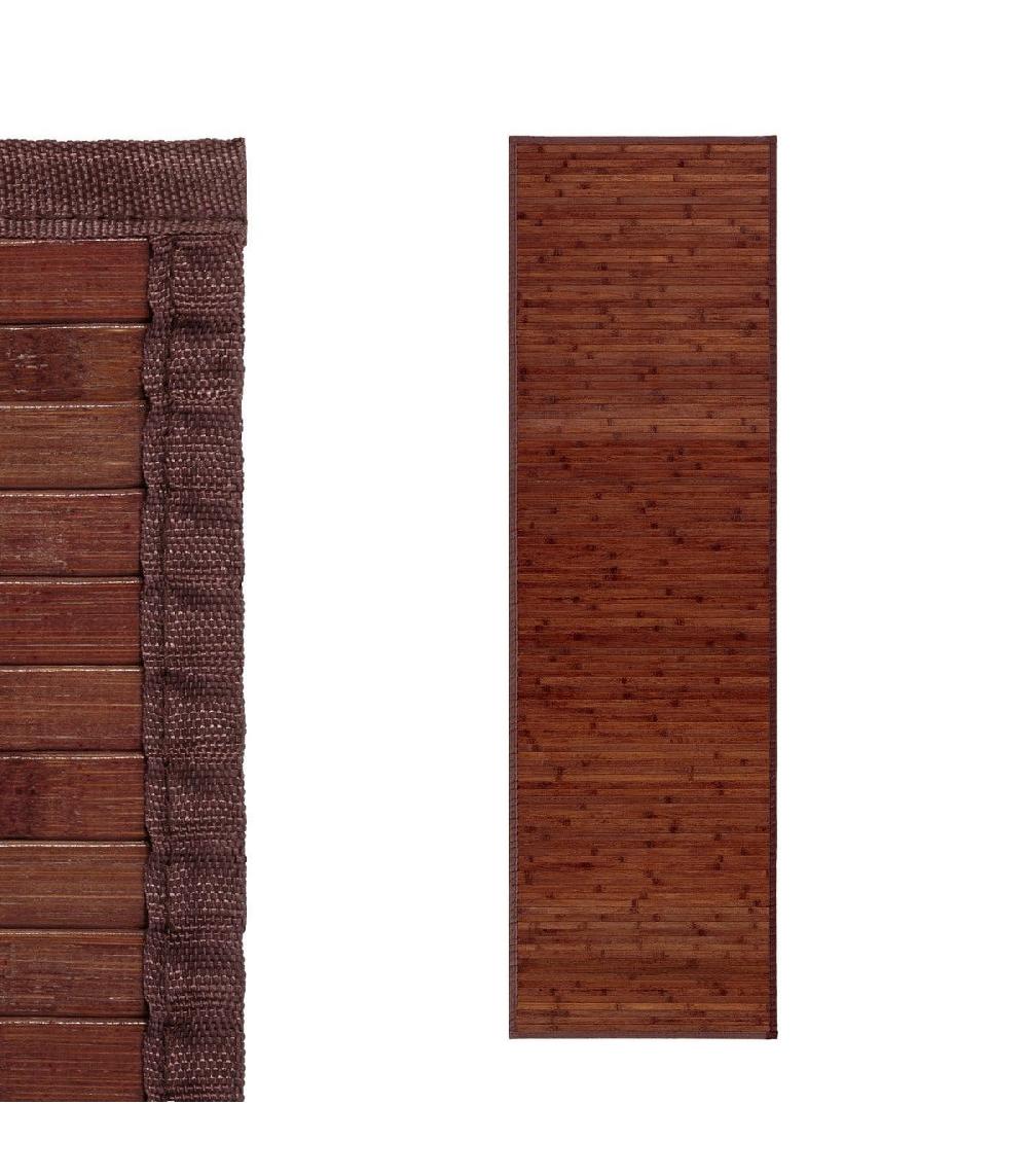 Wadiga Tapis De Couloir Bambou Couleur Noyer - 60x200cm
