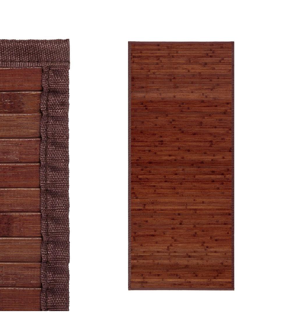 Wadiga Tapis De Couloir Bambou Couleur Noyer - 75x175cm
