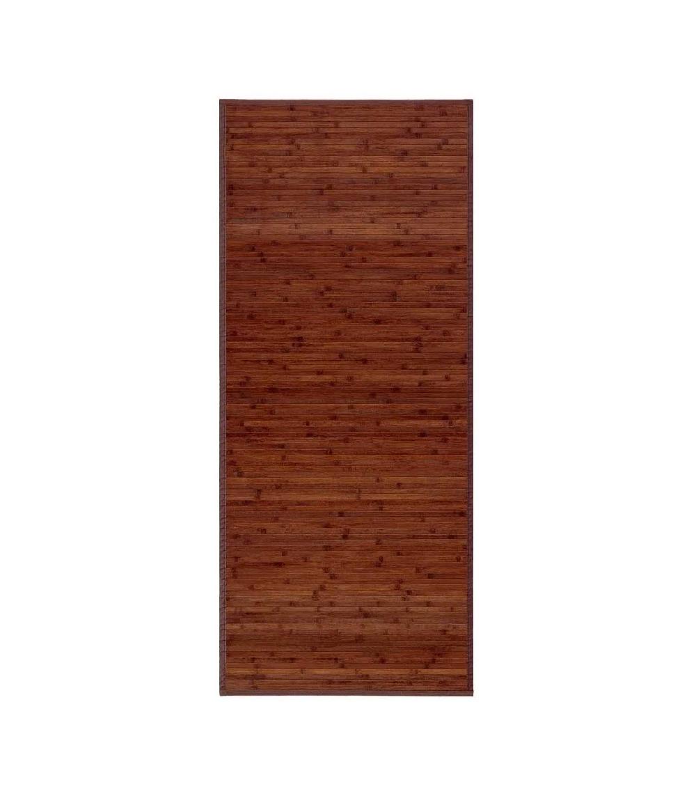 wadiga Tapis de Couloir Bambou Couleur Noyer - 75x175cm