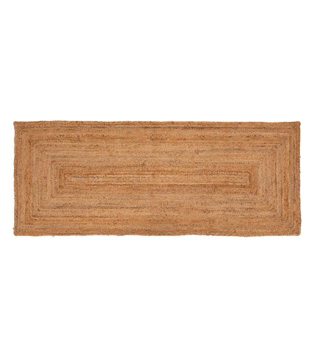 wadiga Tapis de couloir tressé en jute 200x80x0.5cm