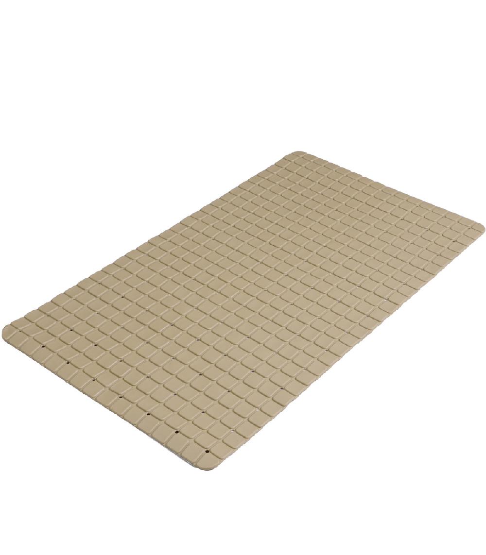 wadiga Tapis fond de baignoire antidérapant PVC beige sable mosaic