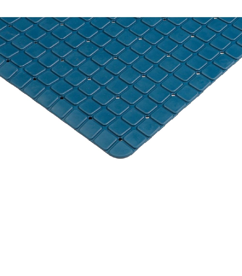 Wadiga Tapis Fond De Baignoire Antidérapant PVC Bleu Mosaic
