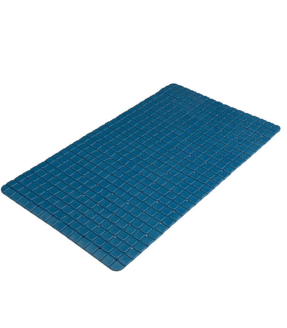 wadiga Tapis fond de baignoire antidérapant PVC bleu mosaic