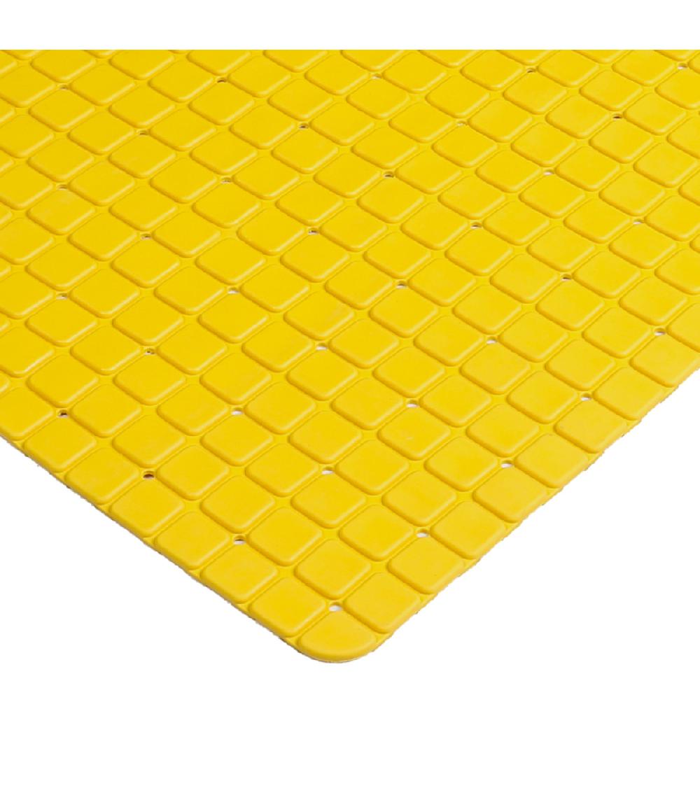 Wadiga Tapis Fond De Baignoire Antidérapant PVC Jaune Mosaic