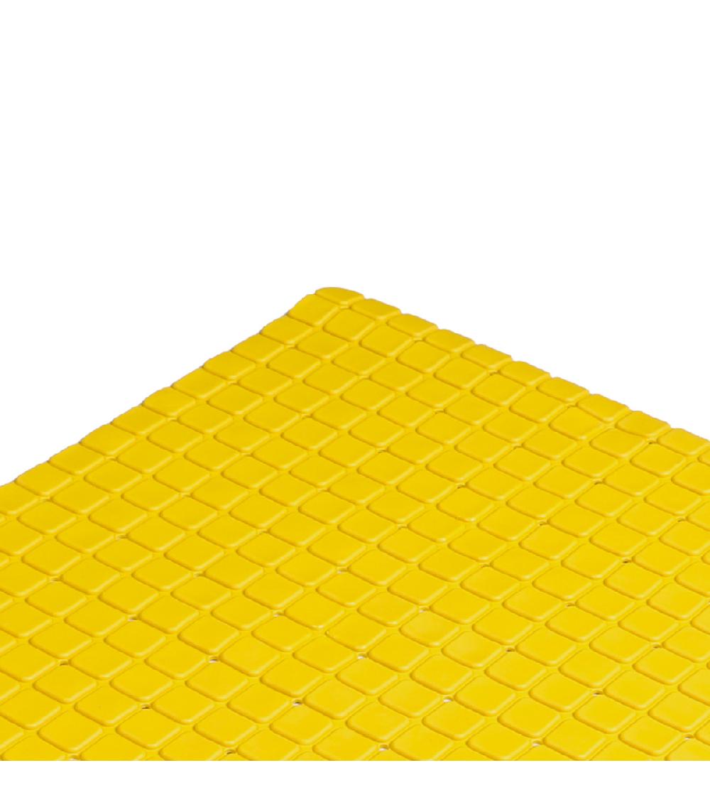 Wadiga Tapis Fond De Baignoire Antidérapant PVC Jaune Mosaic