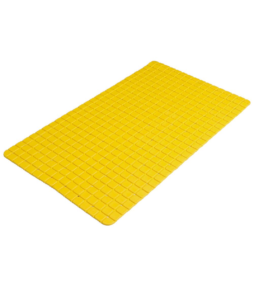 wadiga Tapis fond de baignoire antidérapant PVC jaune mosaic