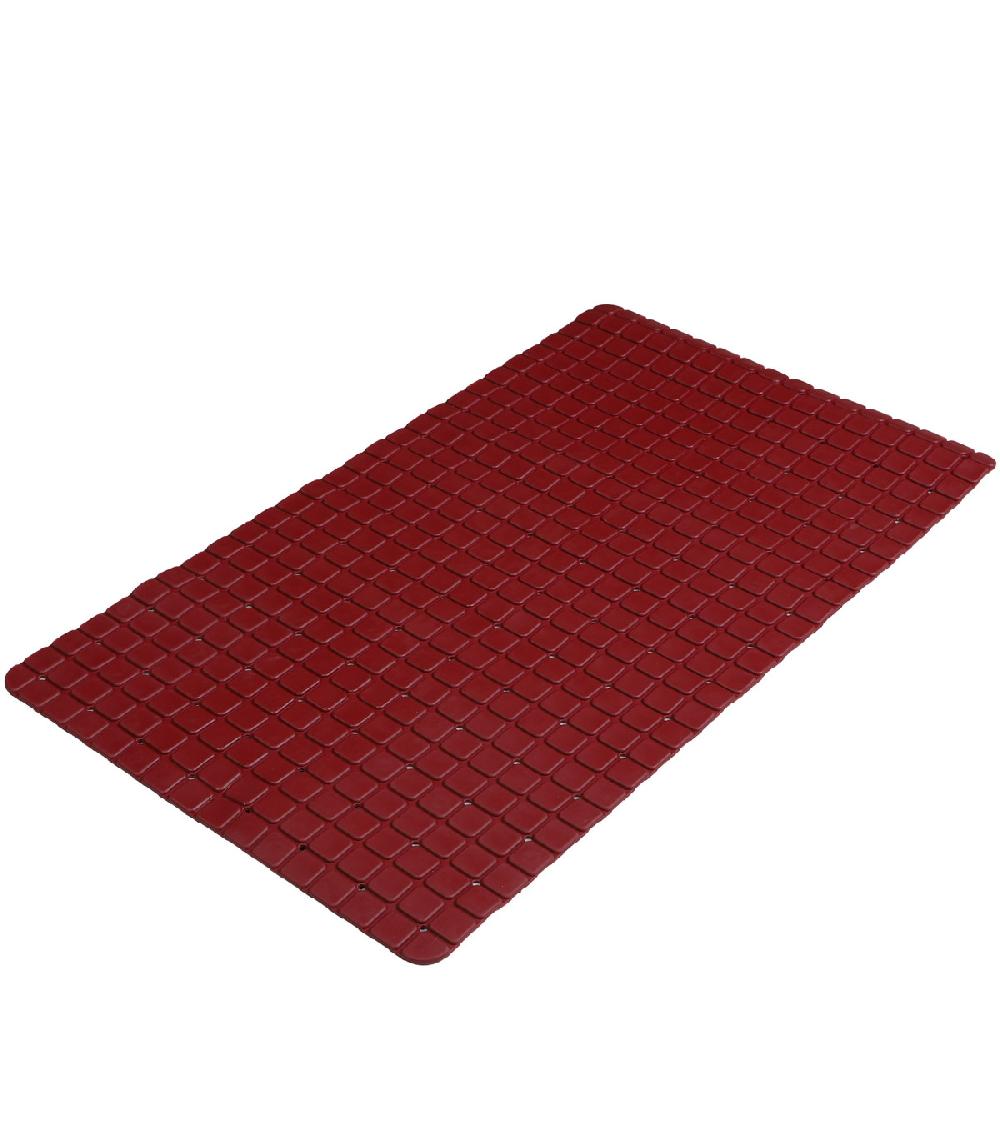 wadiga Tapis fond de baignoire antidérapant PVC rouge bordeaux mosaic