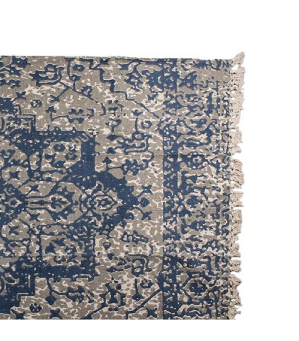 Wadiga Tapis Rectangulaire Gris Beige Et Bleu 140x200cm