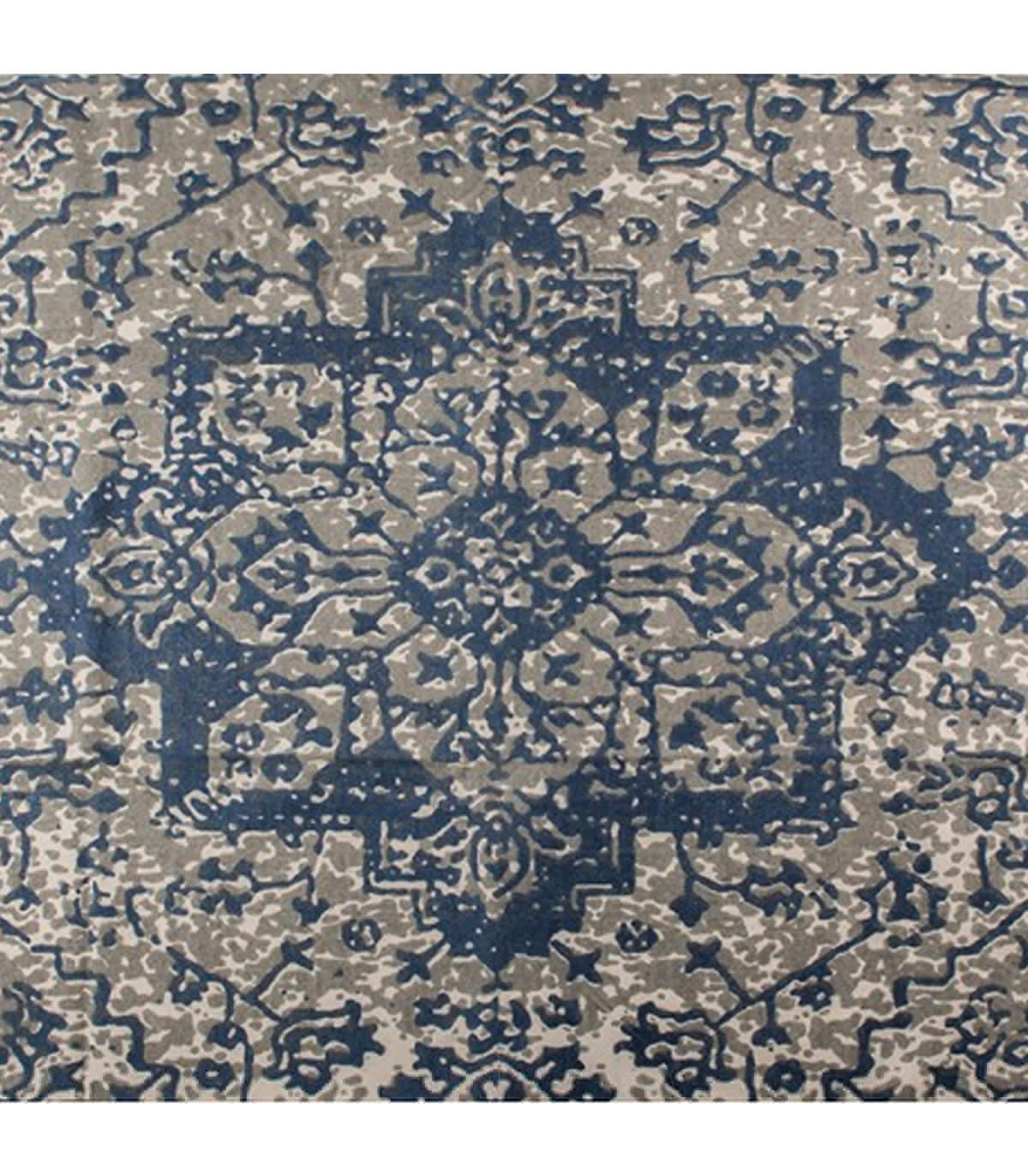 Wadiga Tapis Rectangulaire Gris Beige Et Bleu 140x200cm