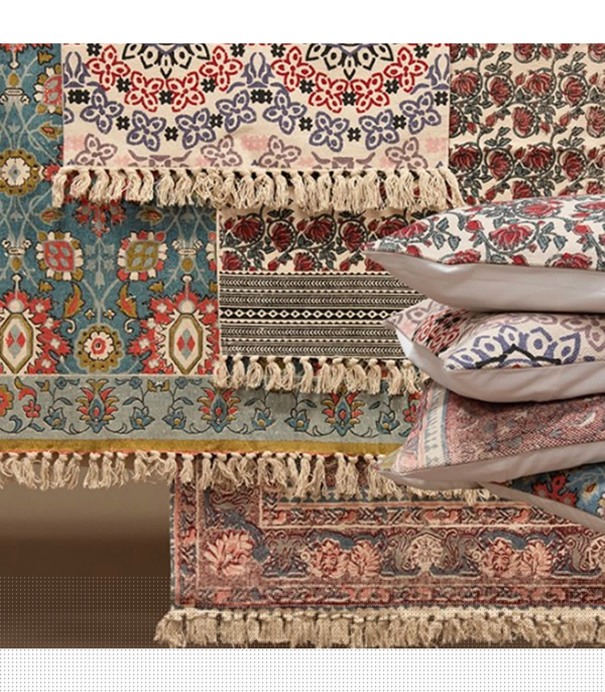 Wadiga Tapis Rectangulaire Multicolore Coton 140x200cm