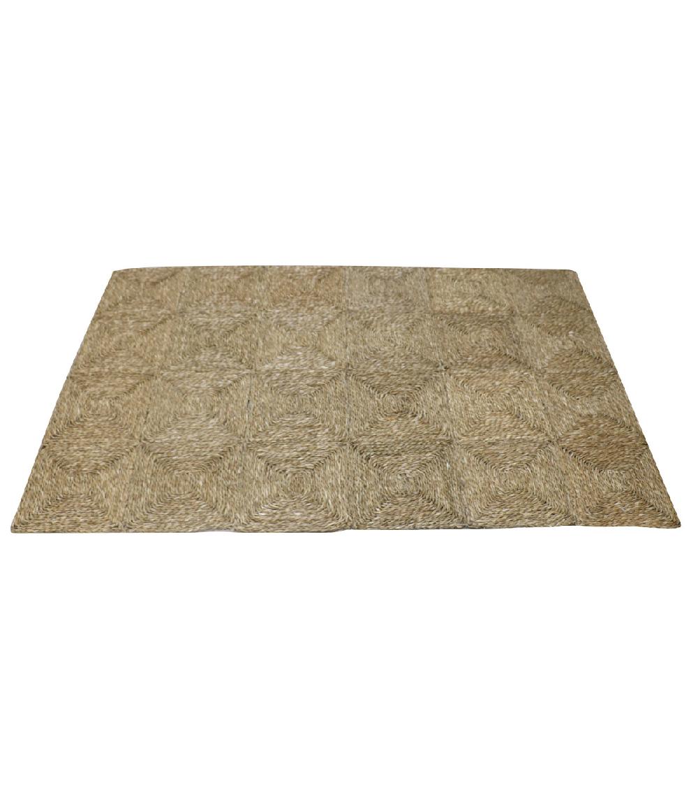 wadiga Tapis rectangulaire tressé en jonc de mer -120x180cm