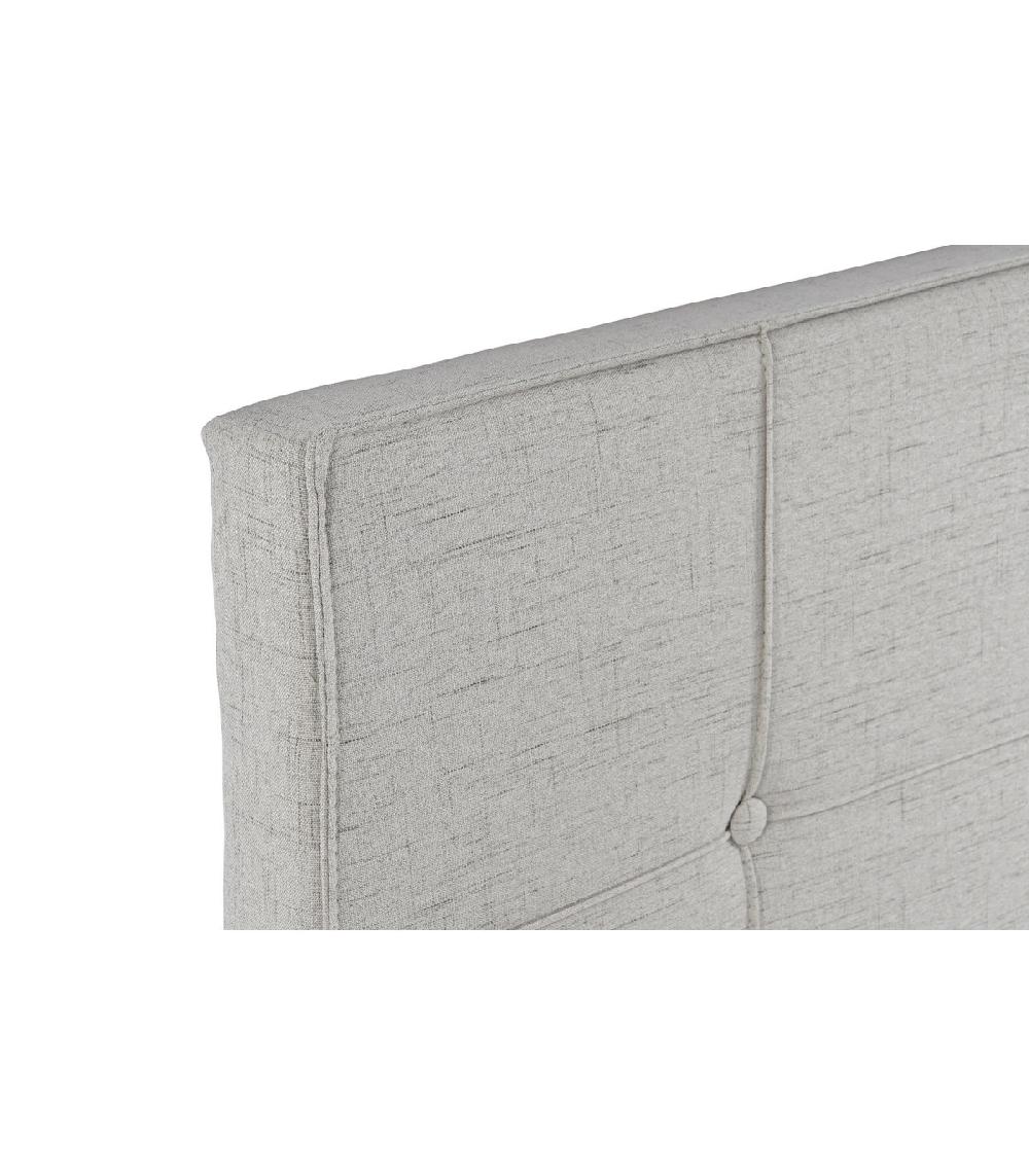 Wadiga Tête De Lit Capitonnée Carrés Polyester Gris Clair - 160cm