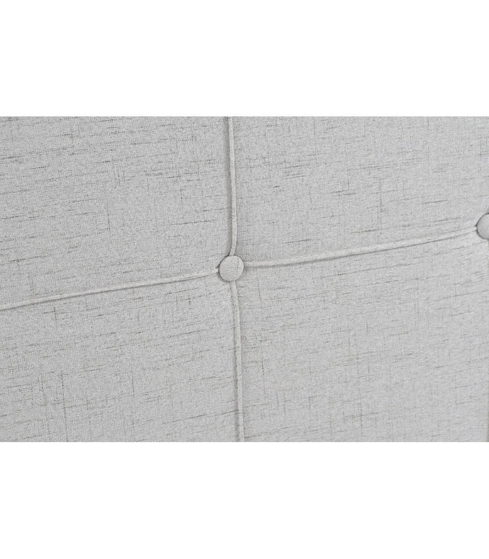 Wadiga Tête De Lit Capitonnée Carrés Polyester Gris Clair - 160cm