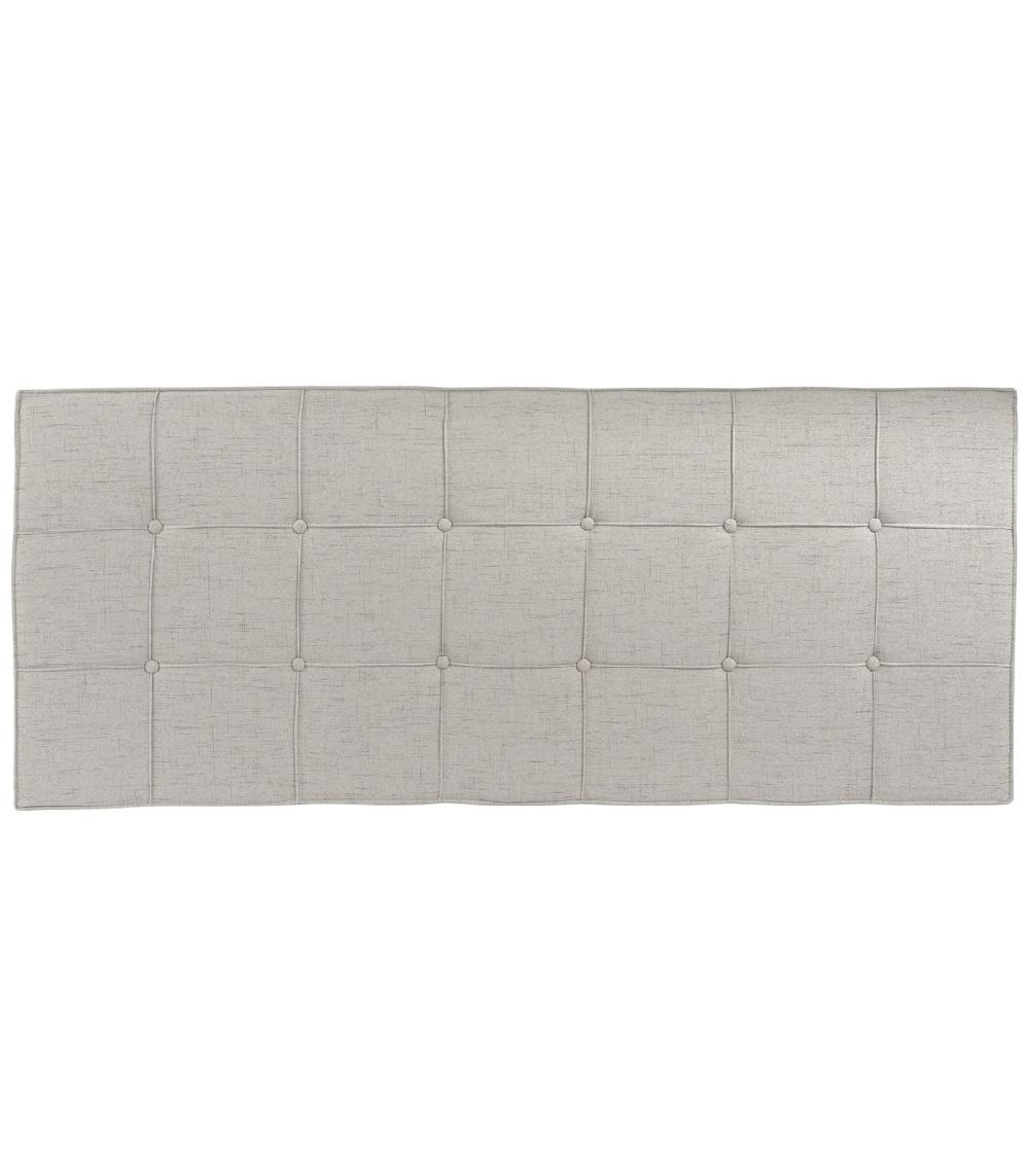 wadiga Tête de Lit Capitonnée Carrés Polyester Gris Clair - 160cm