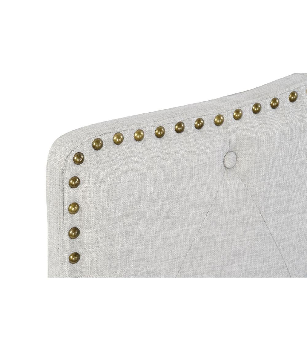 Wadiga Tête De Lit Classique Capitonnée Polyester Gris - 146cm
