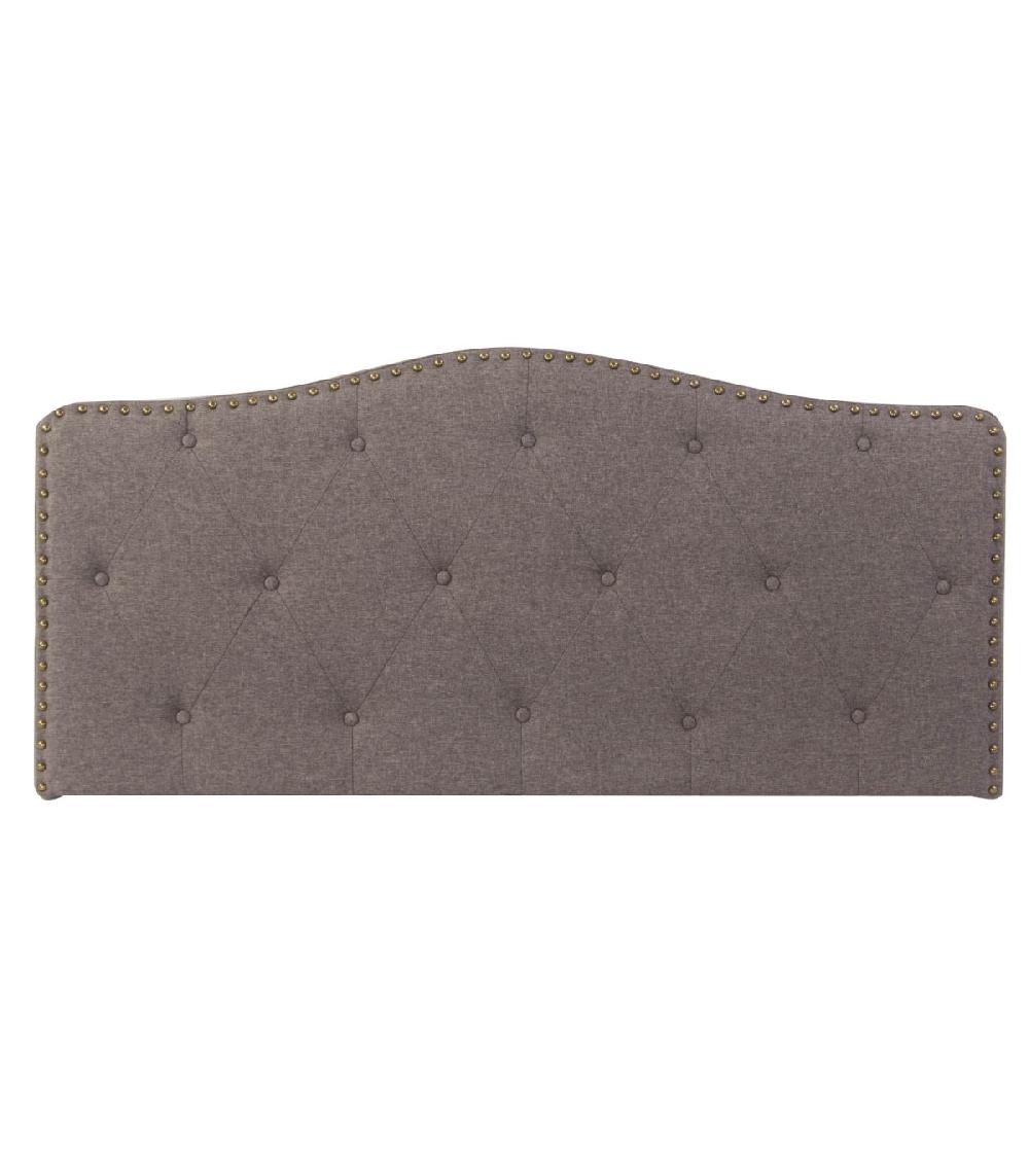 wadiga Tête de Lit Classique Capitonnée Polyester Gris Foncé - 146cm