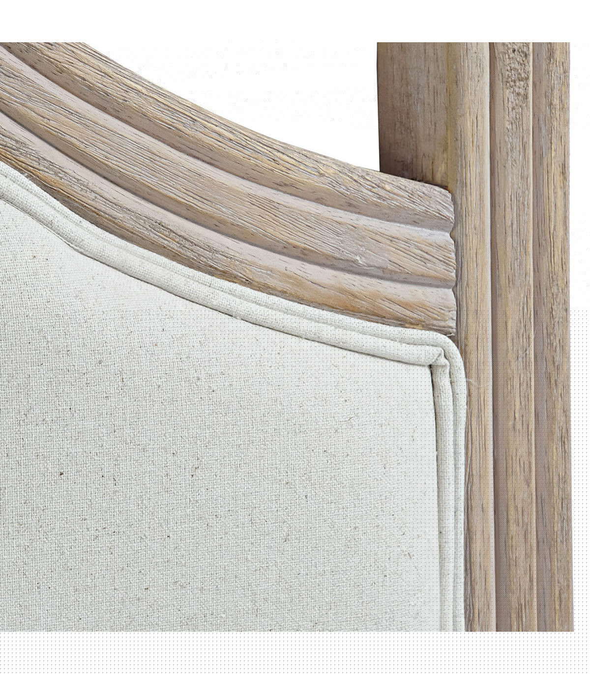 Wadiga Tête De Lit Classique En Bois Et Tissu Capitonné Lin Beige 160x6x120cm