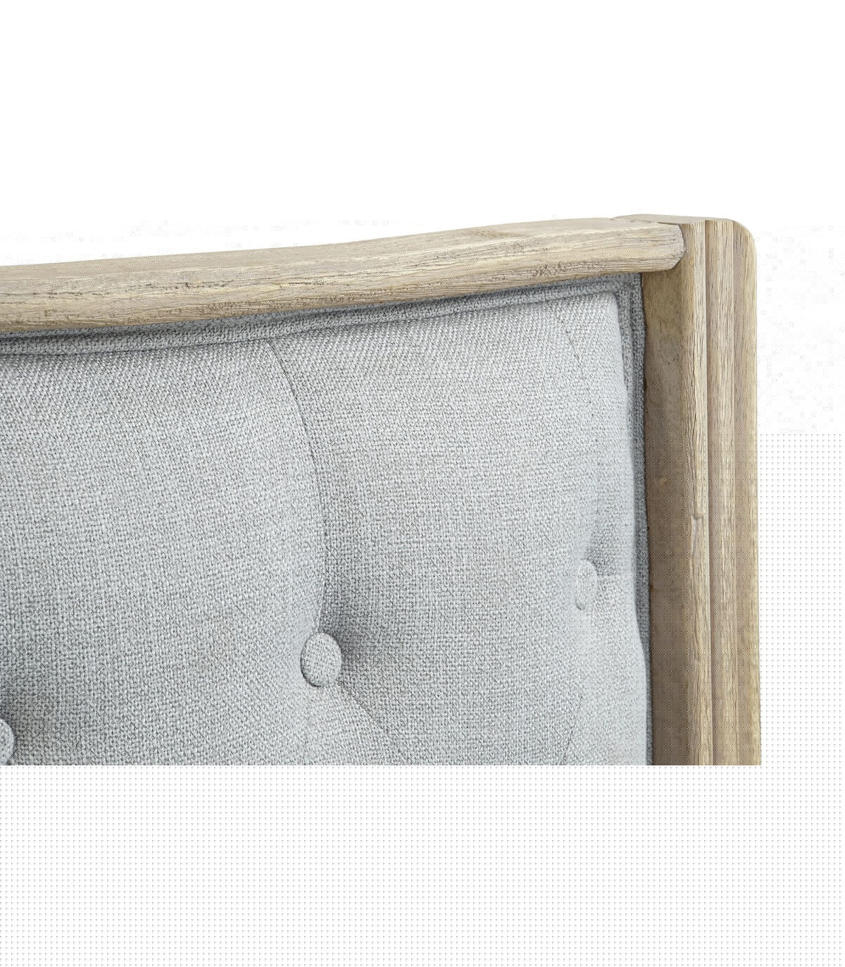 Wadiga Tête De Lit Classique En Bois Et Tissu Capitonné Lin Gris Clair - 180cm