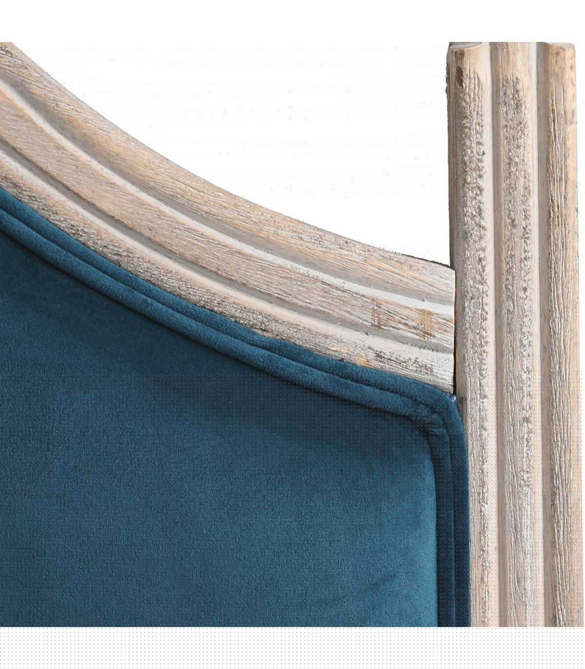 Wadiga Tête De Lit Classique En Bois Et Tissu Capitonné Velours Bleu 160x6x120cm
