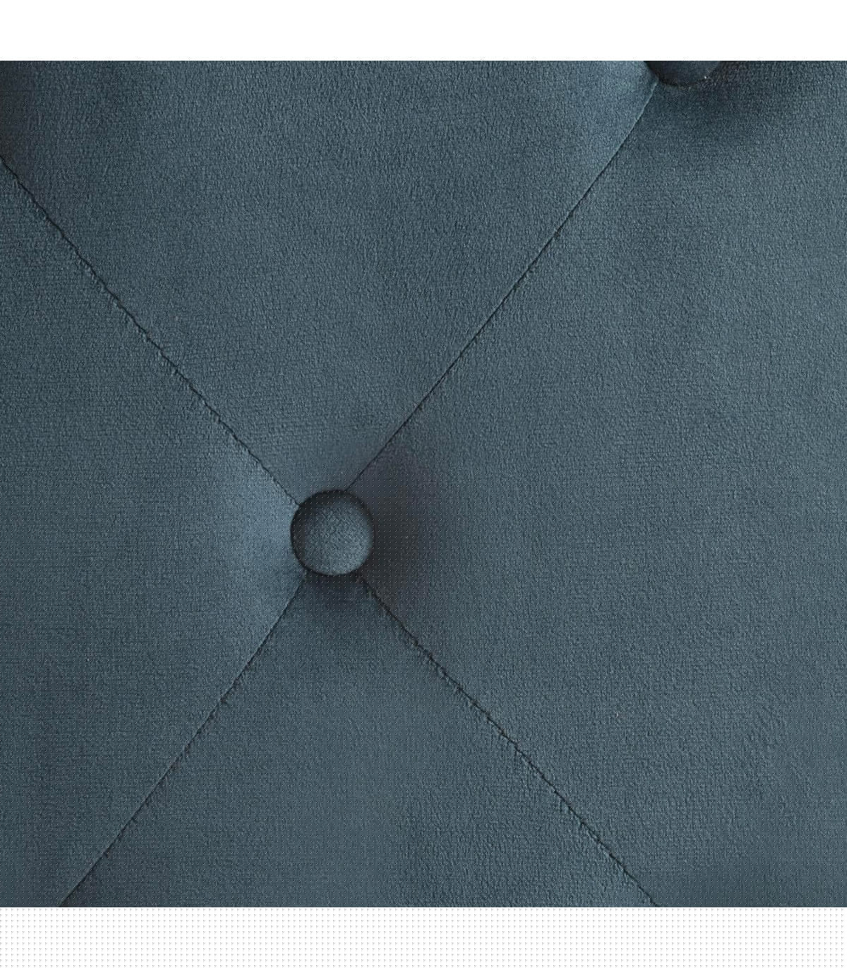 Wadiga Tête De Lit Classique En Bois Et Tissu Capitonné Velours Bleu 160x6x120cm